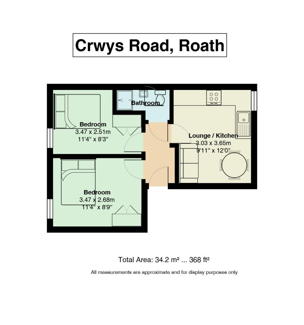 Floorplan for Crwys Road, Cathays, Cardiff